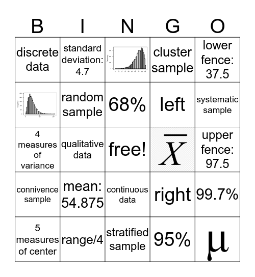 Exam 1 Review Bingo Card