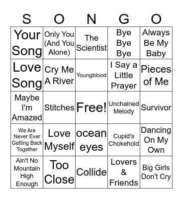 Valentine's Round Three Bingo Card