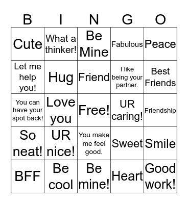 Valentine's Day BINGO Card