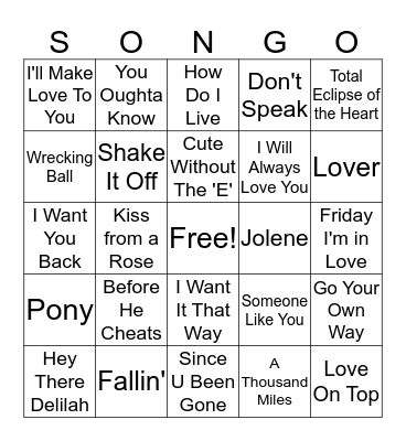V-Day Blackout Round Bingo Card