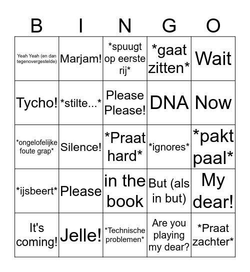 MULLIE BINGO Card