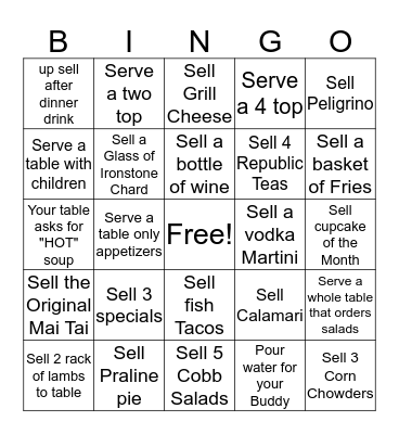 Server Bingo Card