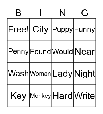 Week February 10 Bingo Card