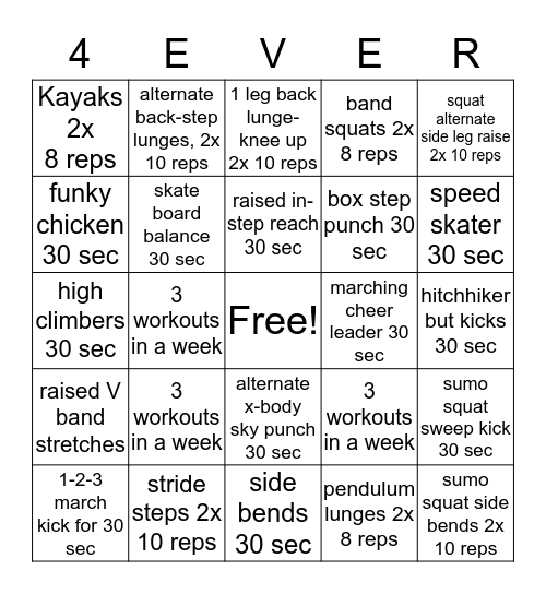 No Winter Lasts 4 Ever Bingo Card