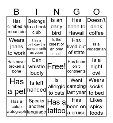 ValenWINE's Bingo Card