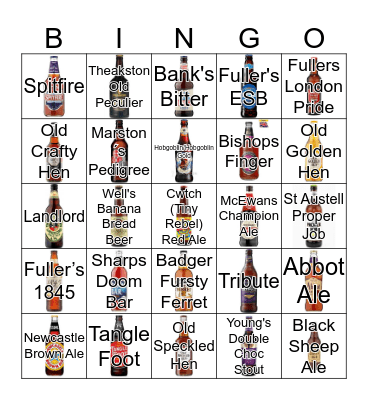 BRITISH ALE BINGO Card
