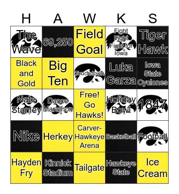 Hawkeye Bingo Card