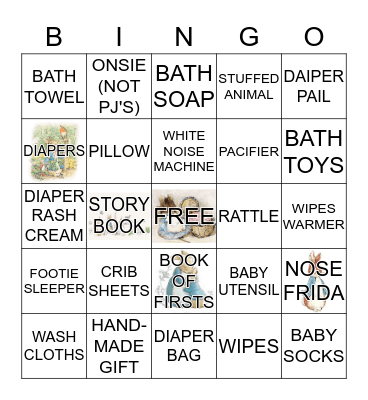 BABY SHOWER Bingo Card