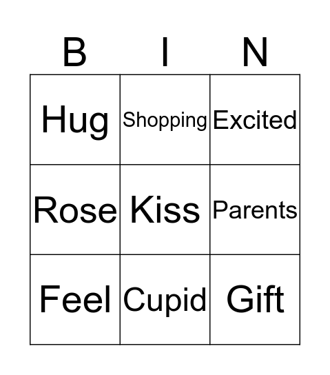 P1/1 Bingo for Friday :) Bingo Card