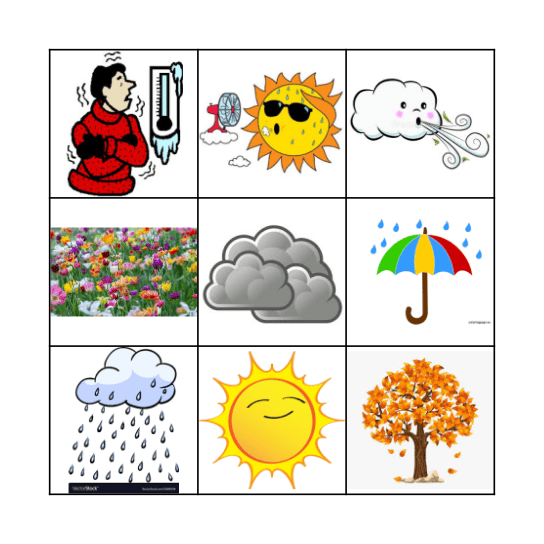 Qué tiempo hace? Bingo Card