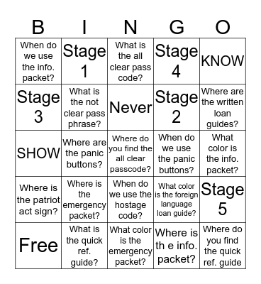 MEETING BINGO Card