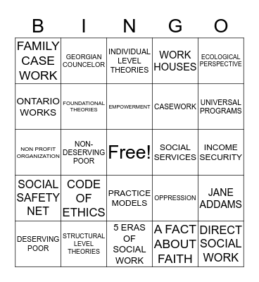 MID TERM REVIEW BINGO Card