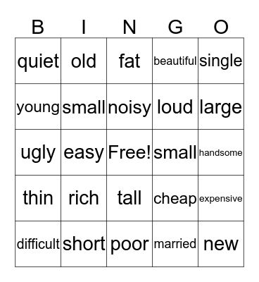 Valentines Bingo Card