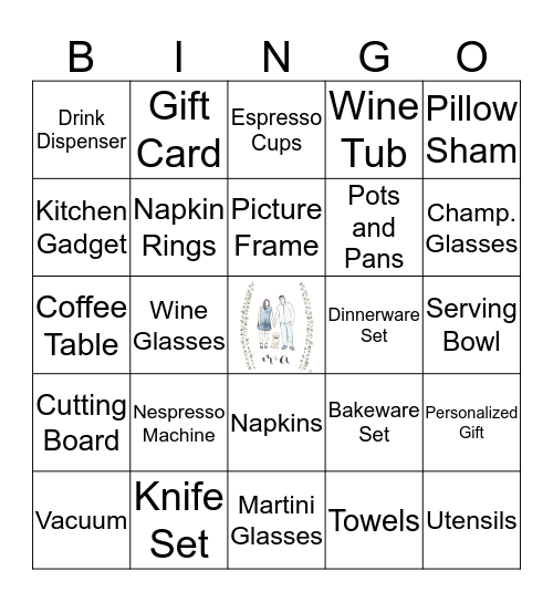 Melissa´s Bridal Shower Bingo Card