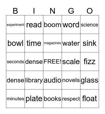 Fizz Boom Read ! Bingo Card