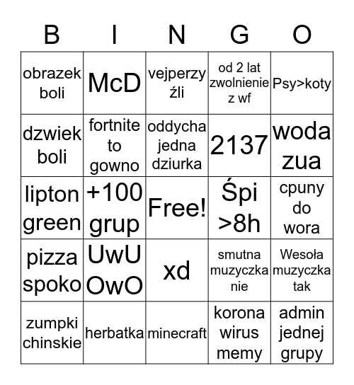 Kuba  Bingo Card