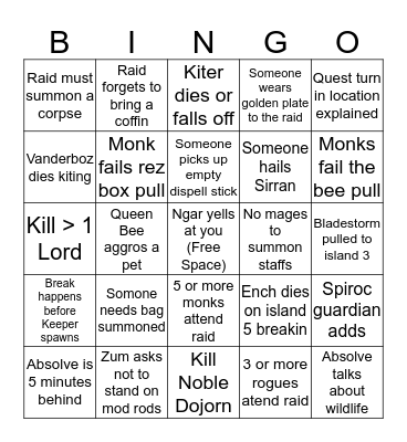 Sky Bingo Version 3 Bingo Card