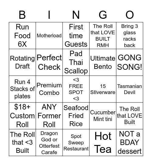 VDAY eeZy Bingo Card