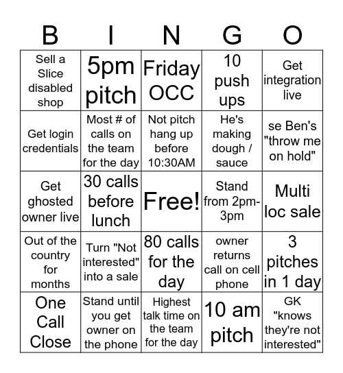 All About the Benjamins  Bingo Card