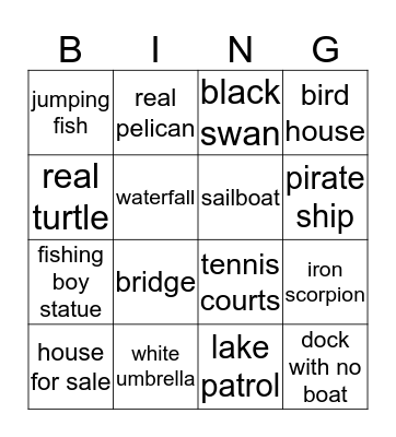 Camryn's Boat Bingo! Bingo Card