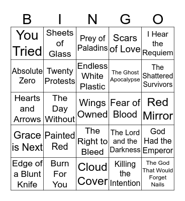 Titles 4 Bingo Card
