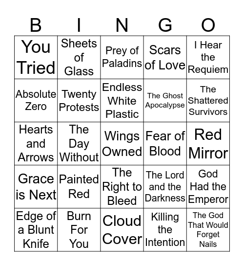 Titles 4 Bingo Card