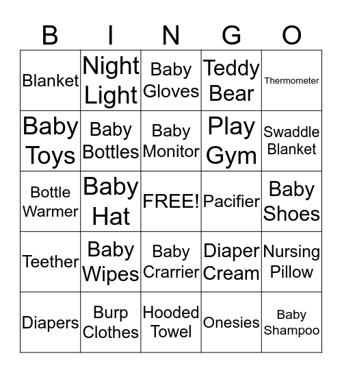 Beatriz & Luis's Baby Shower Bingo Card