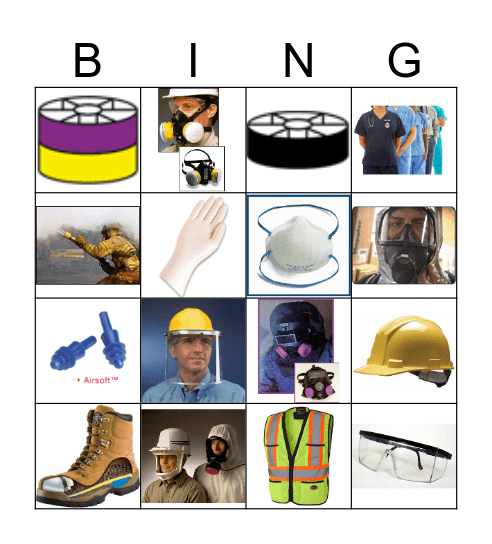 PPE Bingo Card