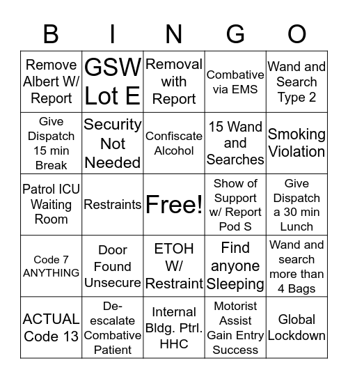 Weekend BINGO 02-15-2020 Bingo Card