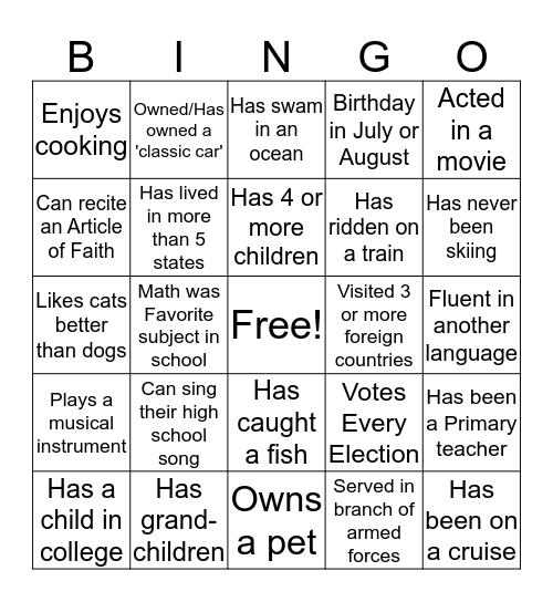 RS/EQ 'Get to Know You' Bingo Card