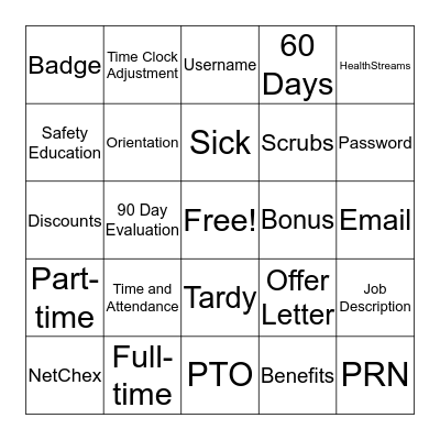 Bingo Card