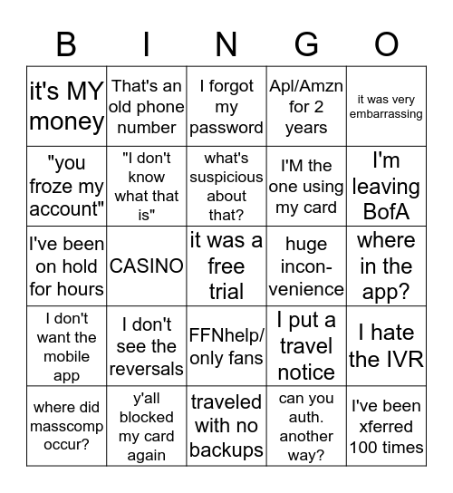 PSB Bingo Card