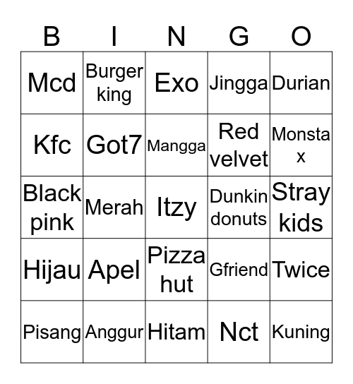 Bingo Card