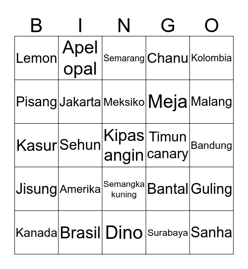 Bingoooooooo Bingo Card