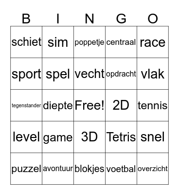 verhaalbingo Card