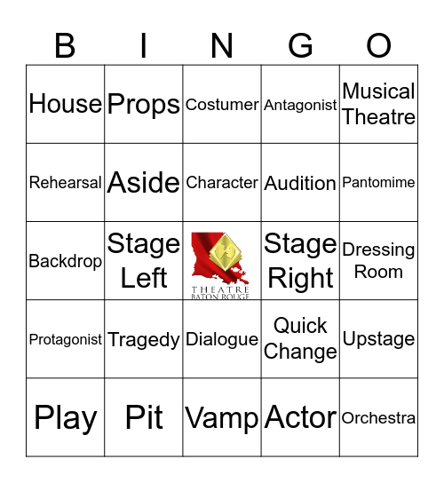 Theatre Baton Rouge BINGO Card