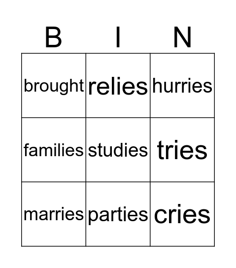 3rd Bingo Card