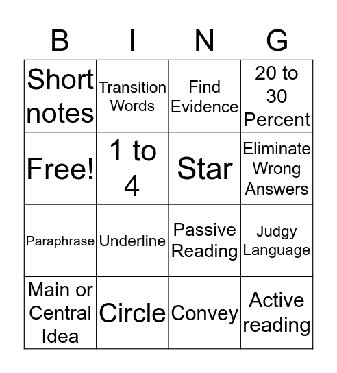Bingo Card