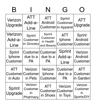 Prospecting Bingo! Bingo Card