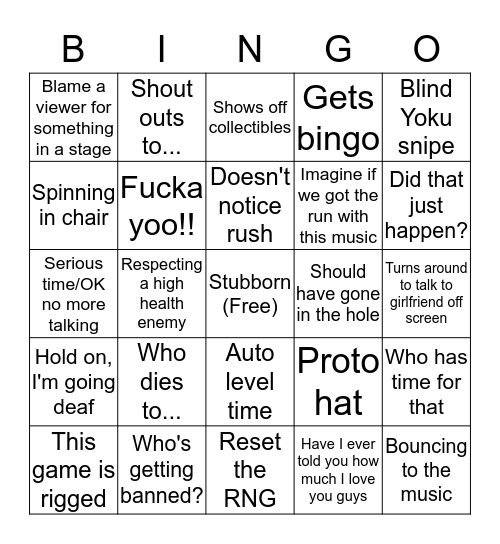 Mawino Bingo Card