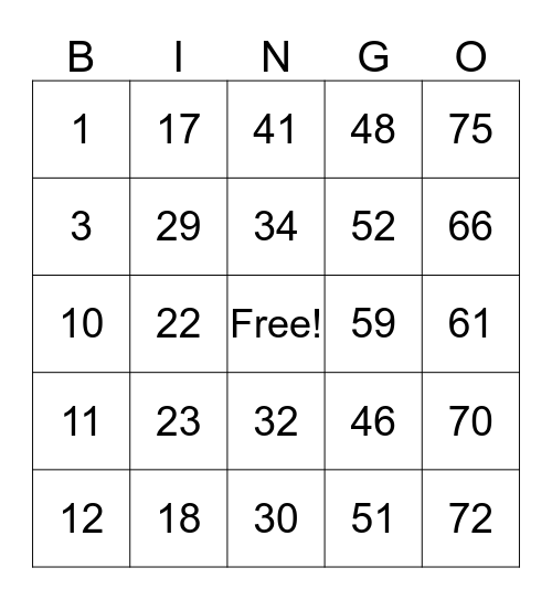 BINGO INTO SPRING Bingo Card