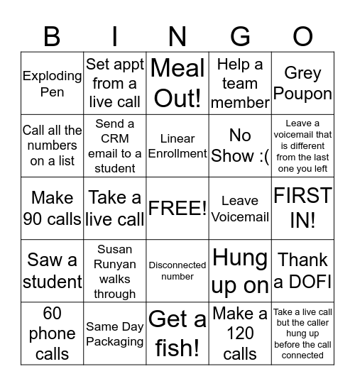 YAY IT'S TUESDAY! Bingo Card