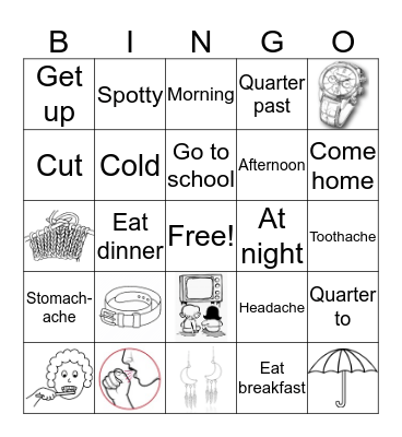 Vocabulary Bingo 4º Bingo Card