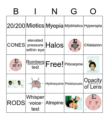 SENSORY BINGO Card