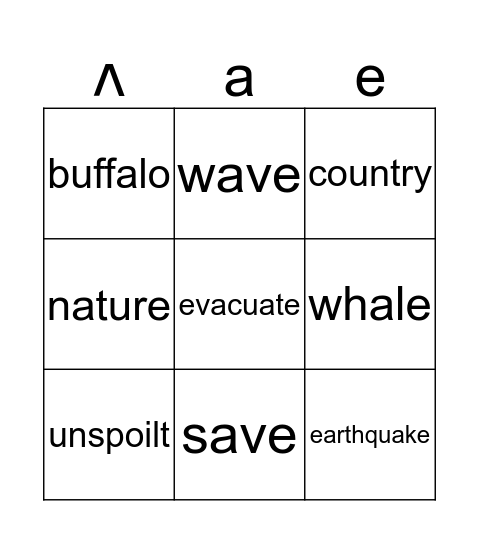 Bingo Card