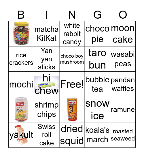 Mukbang Bingo Card