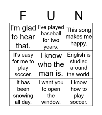 BINGO Card