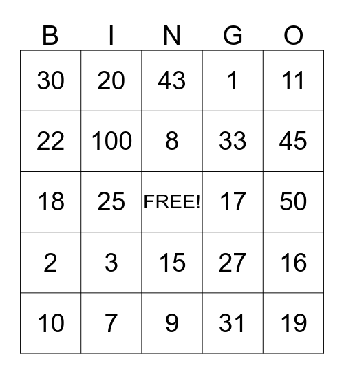 Números de Bingo en Español