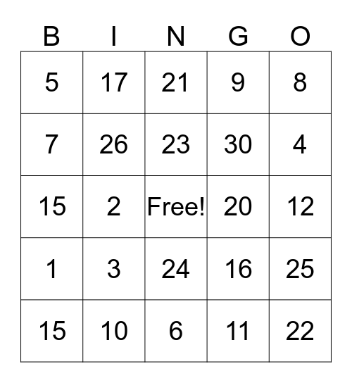 spanish review Bingo Card