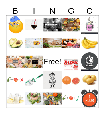 Food: Friend or Foe? Bingo Card